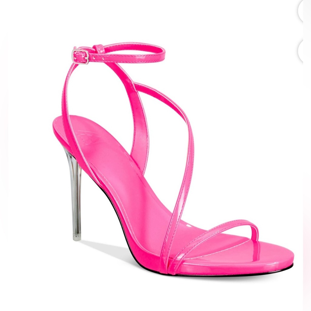 AAJ By Aminah $150 Womens 9M SAYN Heel Neon Strap Dress Sandals NWT